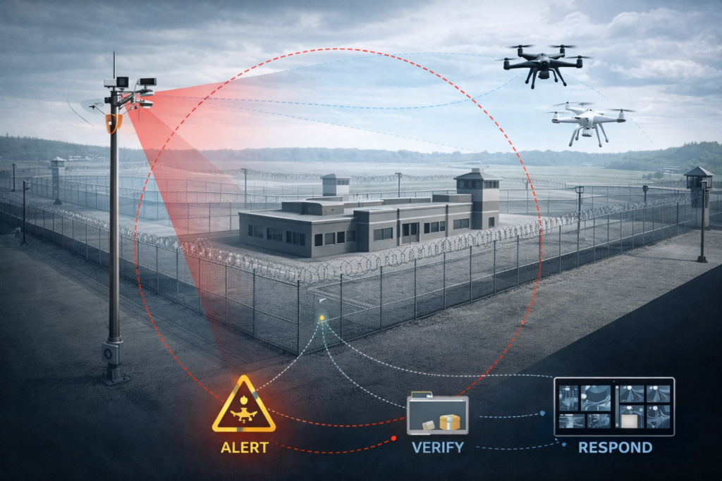 example of how real-time monitoring can assist with drone detection